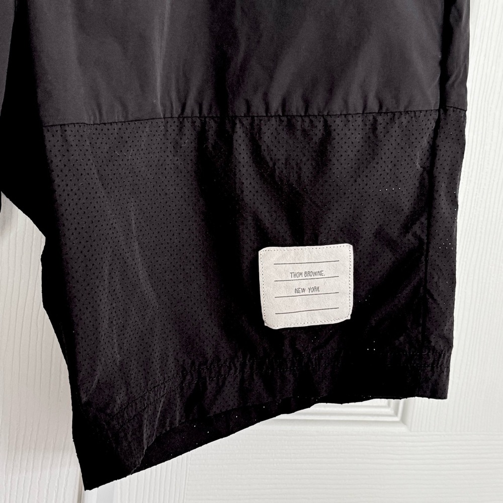 Thom Browne Black Athletic Shorts Bottom Mesh Size M - Picture 3 of 13